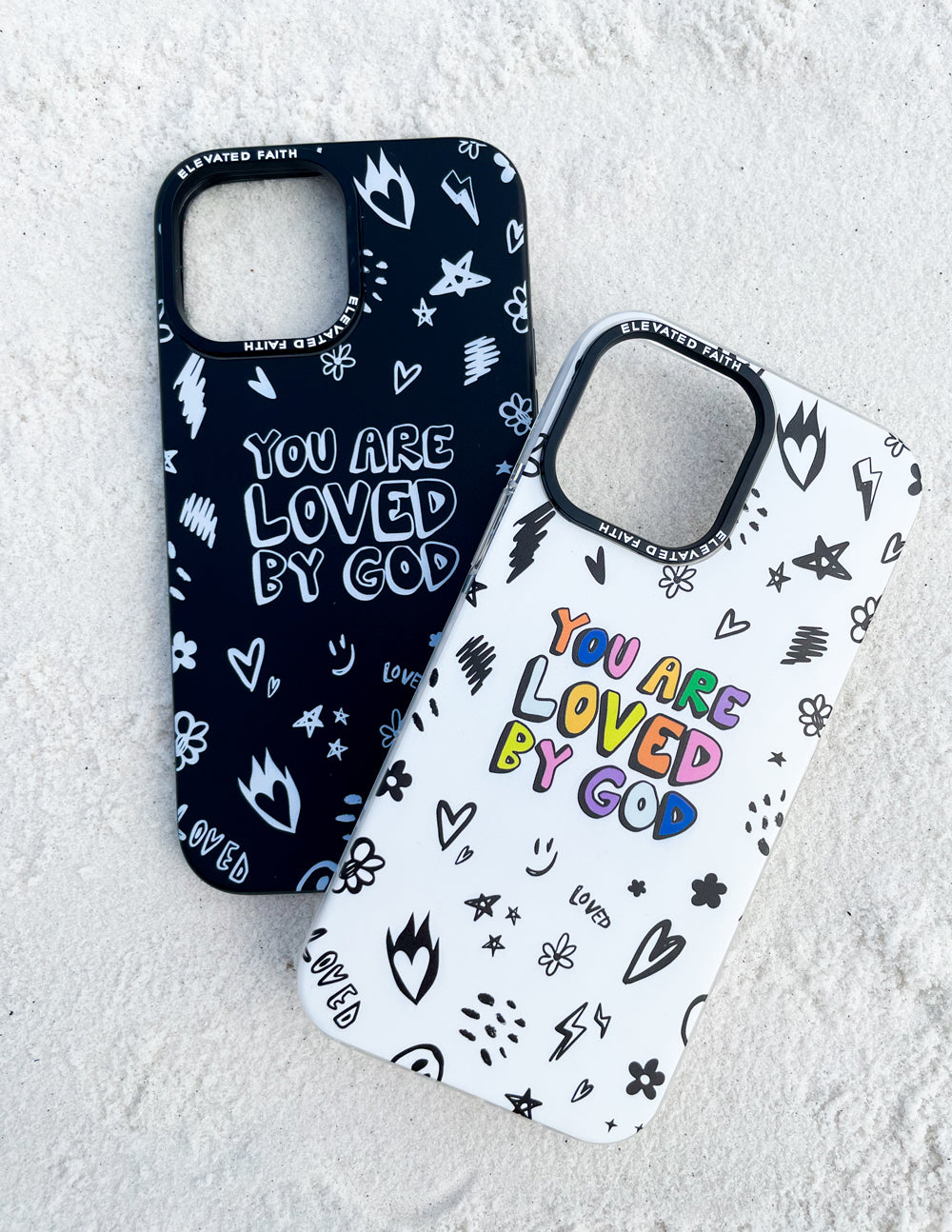 You Are Loved By God Doodle Print iPhone Case