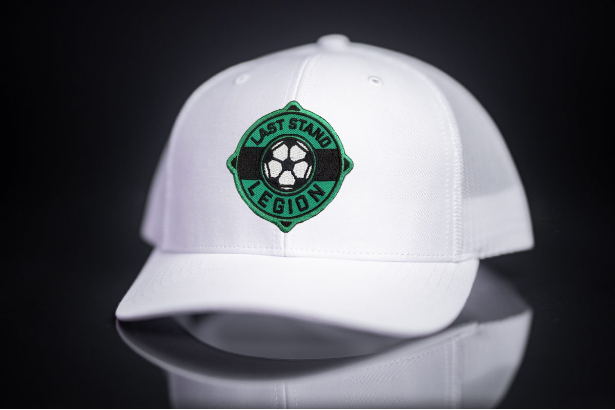 Legion Soccer Ball Graphic Curved Bill Mesh Snapback Cap