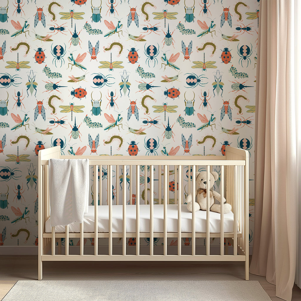 Flick Whimsical Nature-Inspired Removable Wallpaper, Sage Green