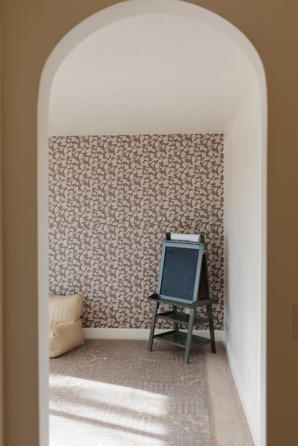 Windermere Floral Wallpaper in Pink, Grey and Blue