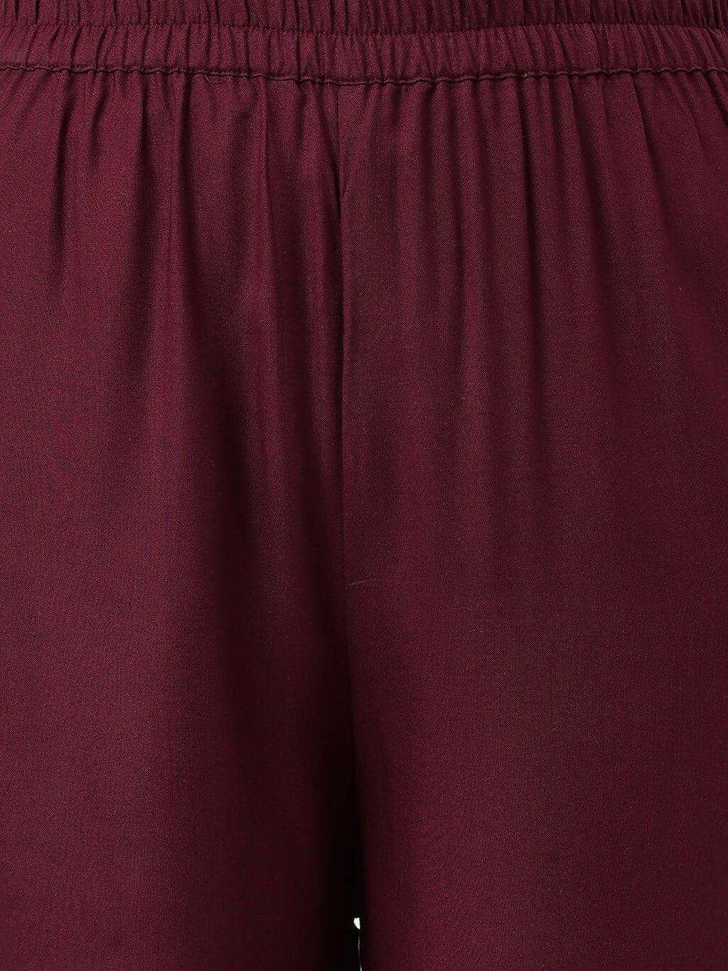 Maroon Rayon Straight Kurta and Bottom Set with Embroidery
