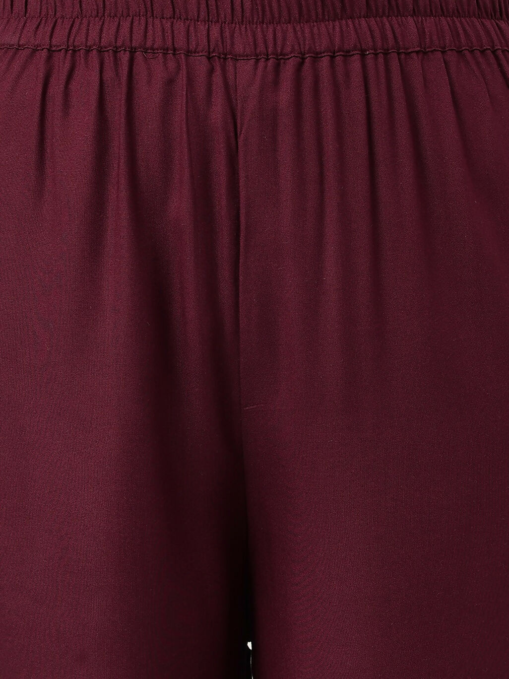Maroon Rayon Straight Kurta and Bottom Set with Embroidery