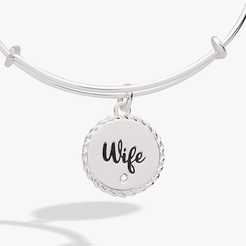 Wife Charm Bangle with Engraved True Love Message