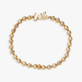 Wife script plaque stretch bracelet with sparkling crystal beads