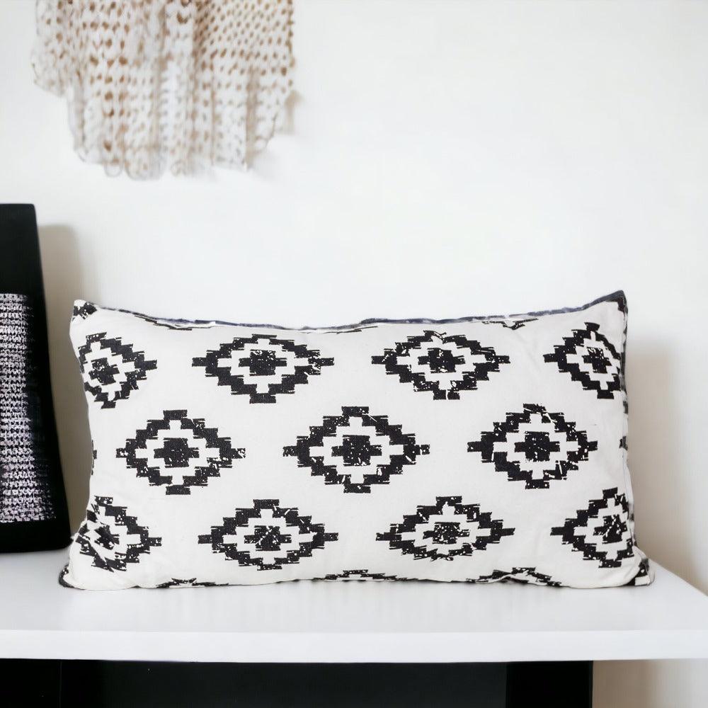 Wild at Heart Decorative Canvas Throw Pillow in Black and White - Image 4