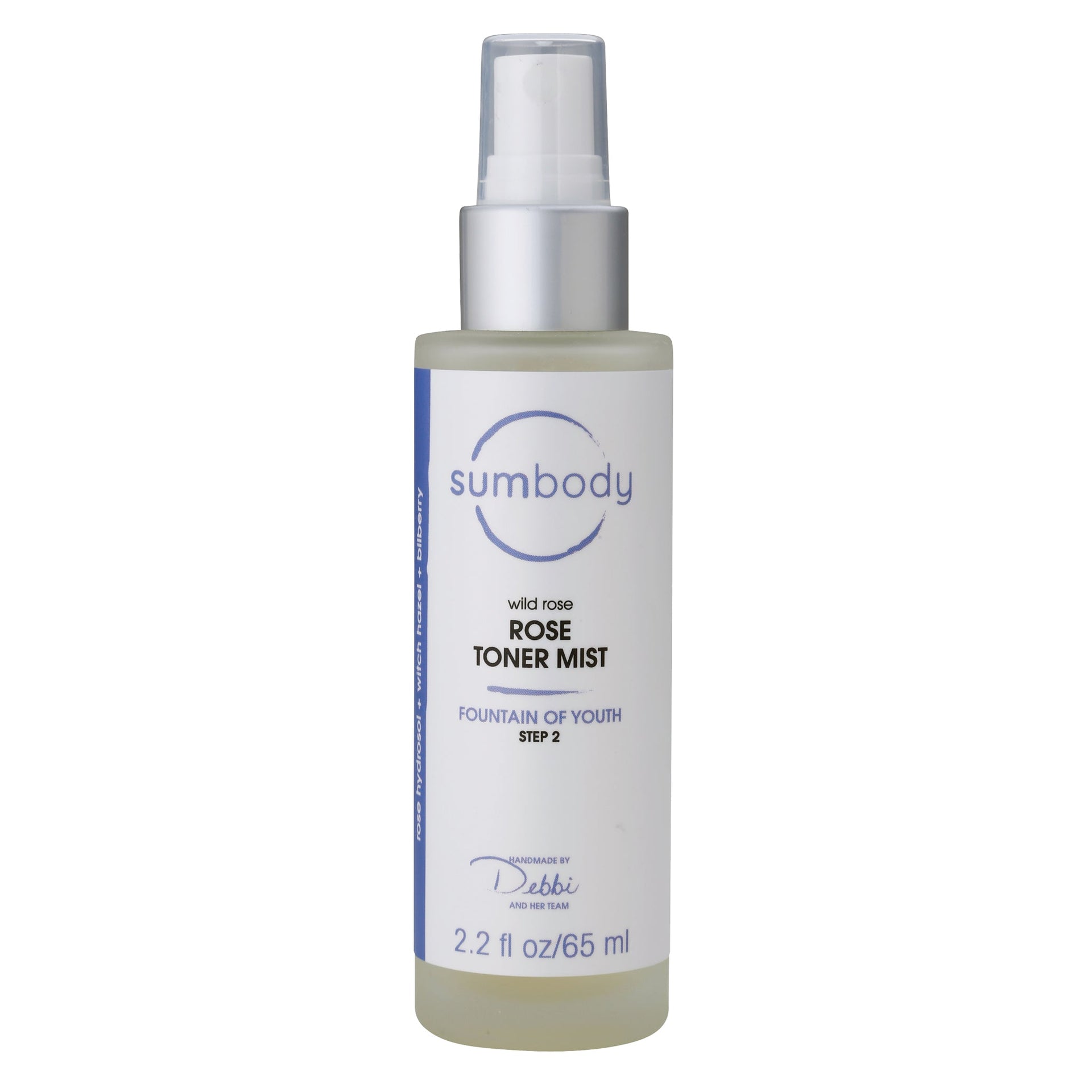 Bottle of Sumbody Skincare Wild Rose Toner Mist on white background