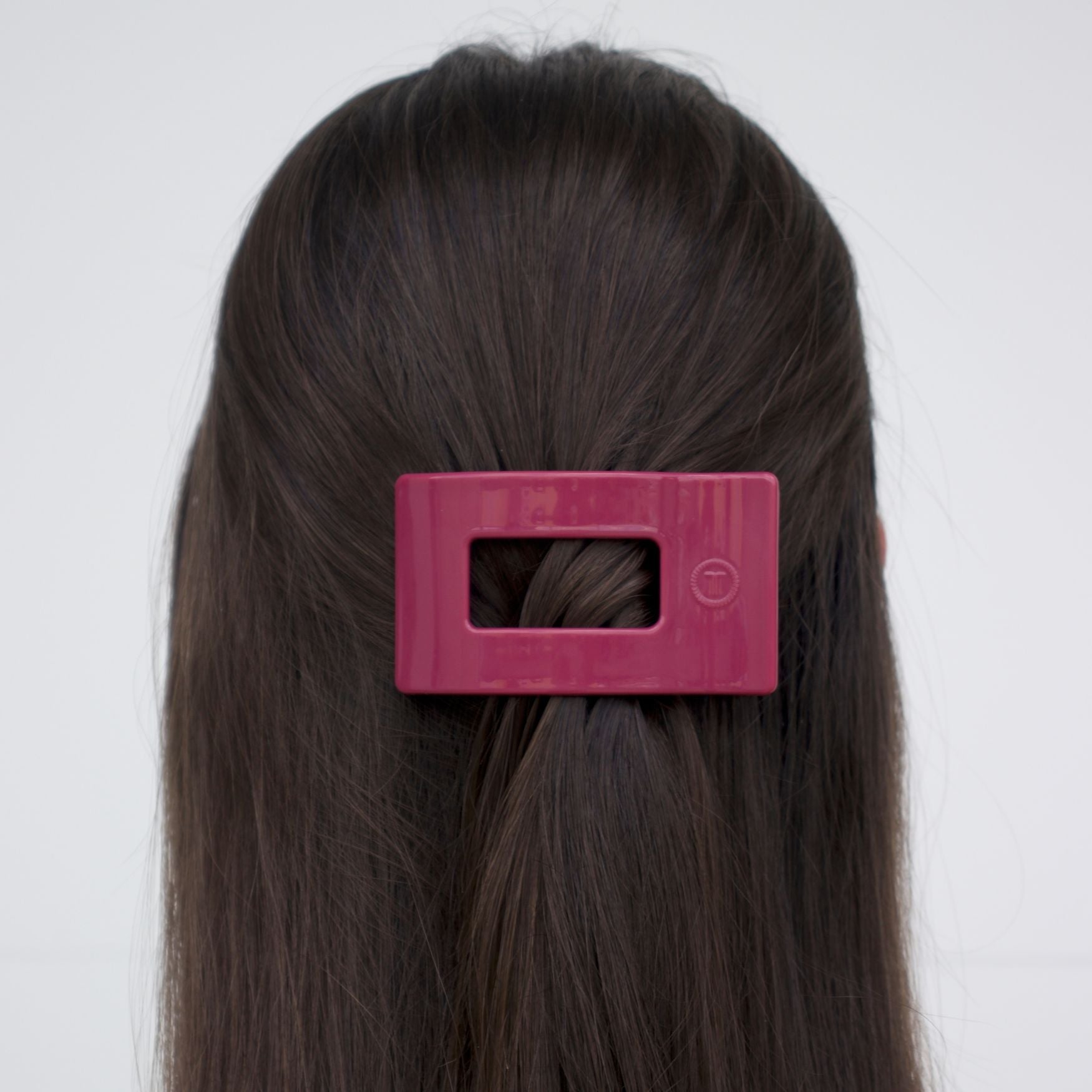 Small Flat Rectangle Hair Clip in Wild Side Pattern