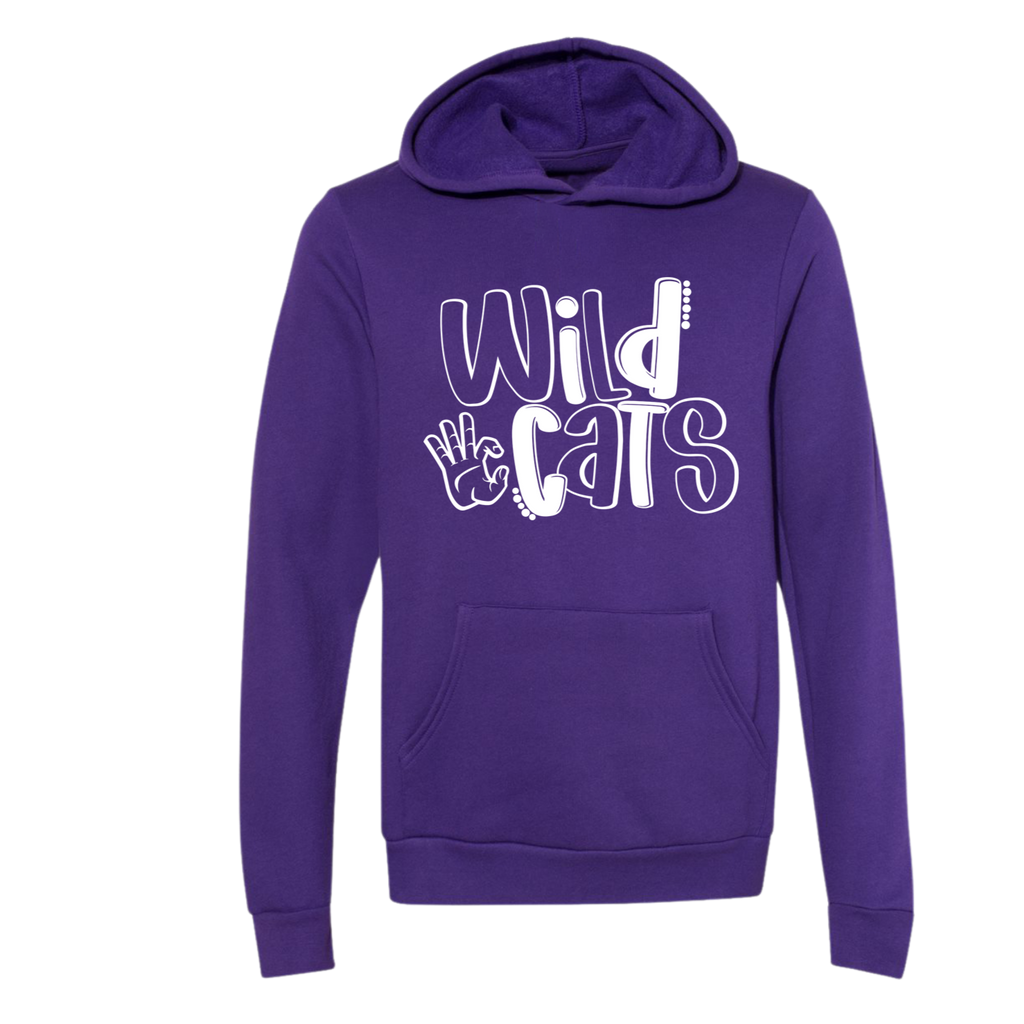 Wildcats Graphic Tee or Hoodie in Team Purple Unisex Fit - Image 2