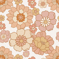 Willow Floral Wallpaper in Peach Cream and Terracotta Boho