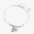 Willy Wonka 50th Anniversary charm bangle featuring a multi-color Ever Lasting Gobstopper charm in silver-tone.