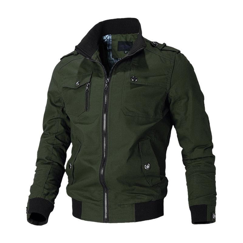 Men's Red Lightweight Bomber Jacket Slim Fit Windbreaker