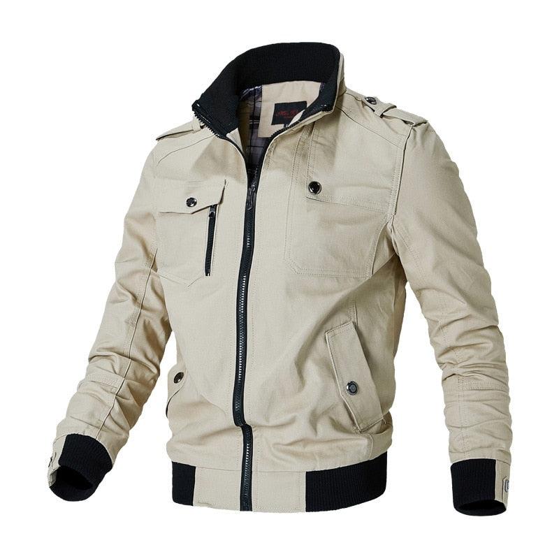 Men's Red Lightweight Bomber Jacket Slim Fit Windbreaker