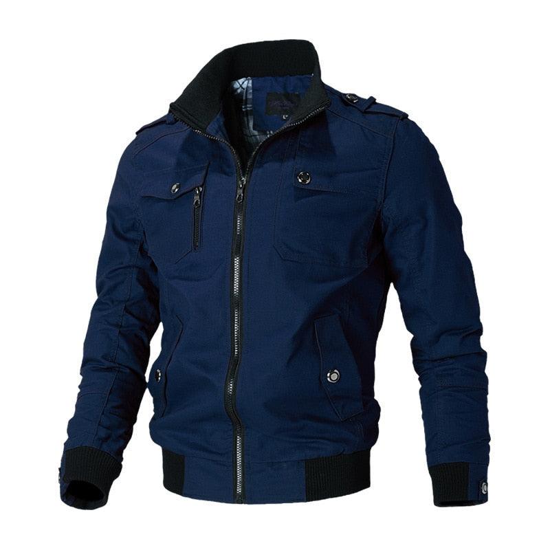 Men's Red Lightweight Bomber Jacket Slim Fit Windbreaker