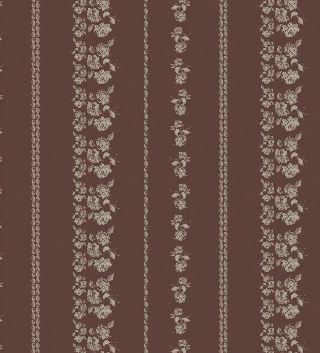 Roselle Stripe Removable Wallpaper in Brown and Cream