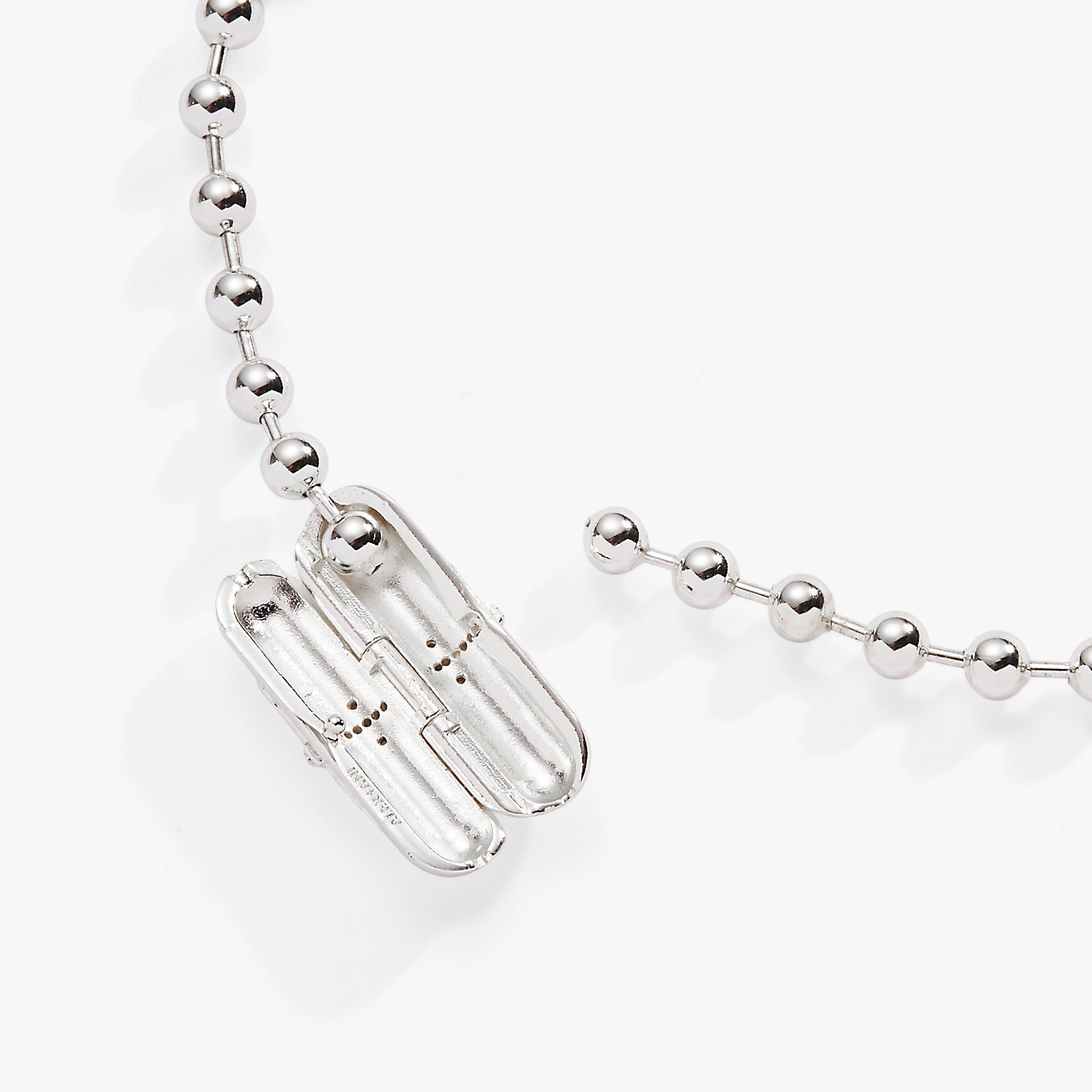 Silver Wings and Crystal Cross Barrel Closure Ball Chain Bracelet