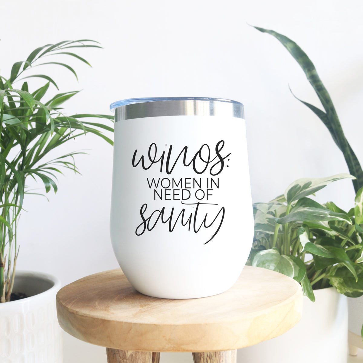 Winos 12oz Stainless Steel Insulated Wine Tumbler with Lid White - Image 43