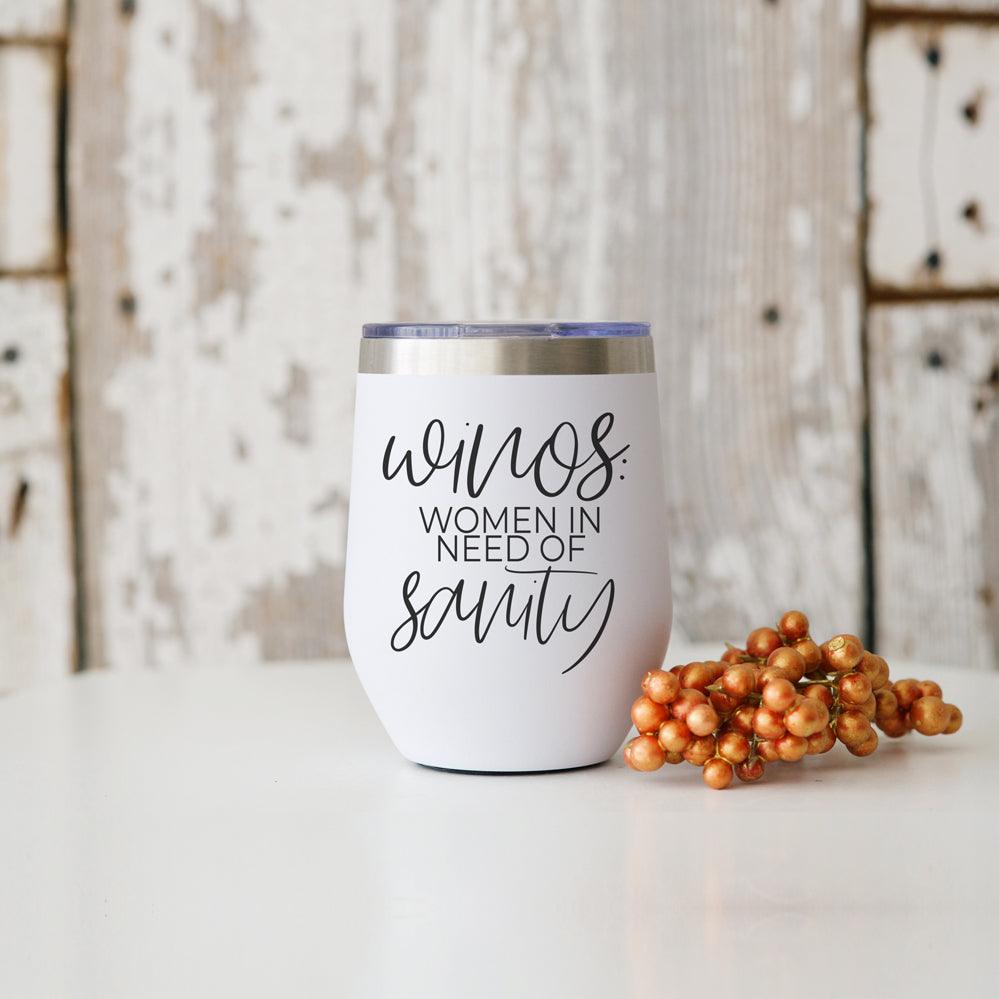Winos 12oz Stainless Steel Insulated Wine Tumbler with Lid White - Image 25