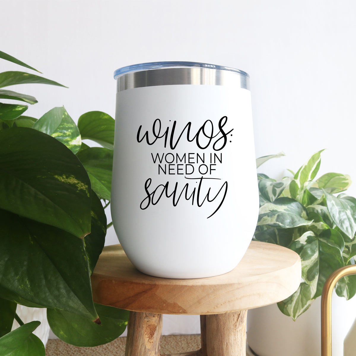 Winos 12oz Stainless Steel Insulated Wine Tumbler with Lid White - Image 40