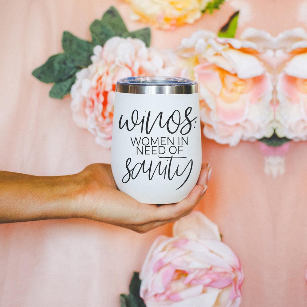 Winos 12oz Stainless Steel Insulated Wine Tumbler with Lid White - Image 17