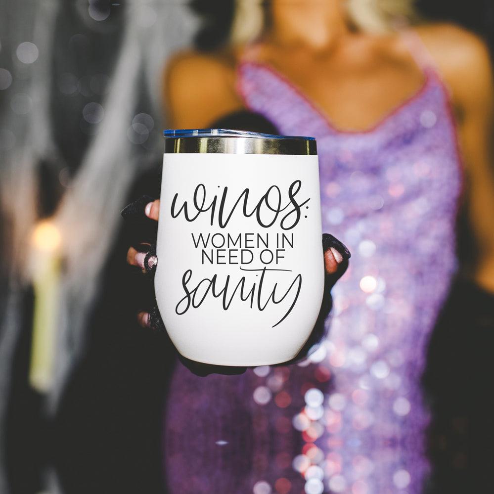 Winos 12oz Stainless Steel Insulated Wine Tumbler with Lid White - Image 20