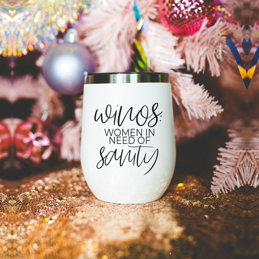 Winos 12oz Stainless Steel Insulated Wine Tumbler with Lid White - Image 6