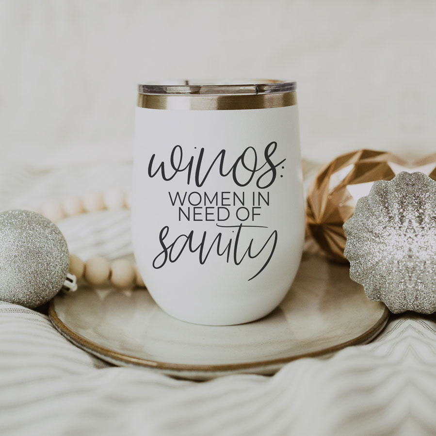 Winos 12oz Stainless Steel Insulated Wine Tumbler with Lid White - Image 5