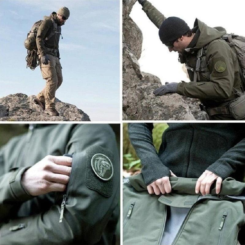 Men's Waterproof Camouflage Hooded Tactical Winter Jacket