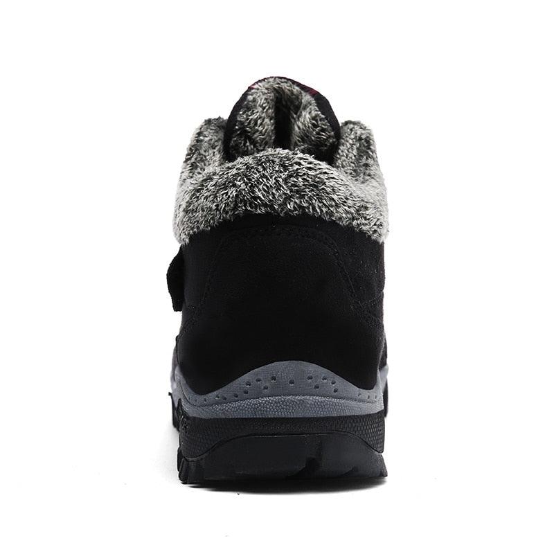 Men's Fur-Lined Winter Snow Boots - Warm Water-Resistant Ankle Booties