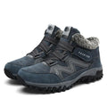Men's Fur-Lined Winter Snow Boots - Warm Water-Resistant Ankle Booties