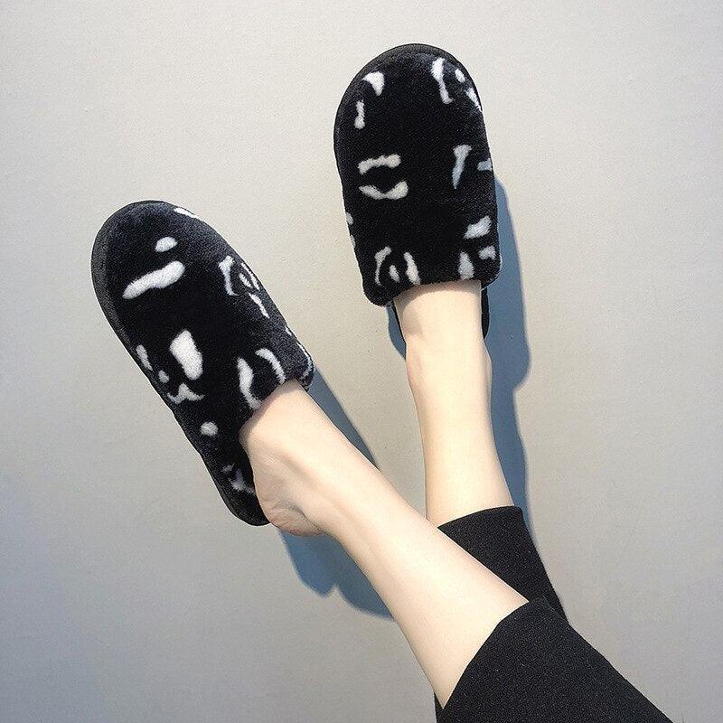 Women's Leopard Print Fuzzy Slippers – Cozy Memory Foam House Slides