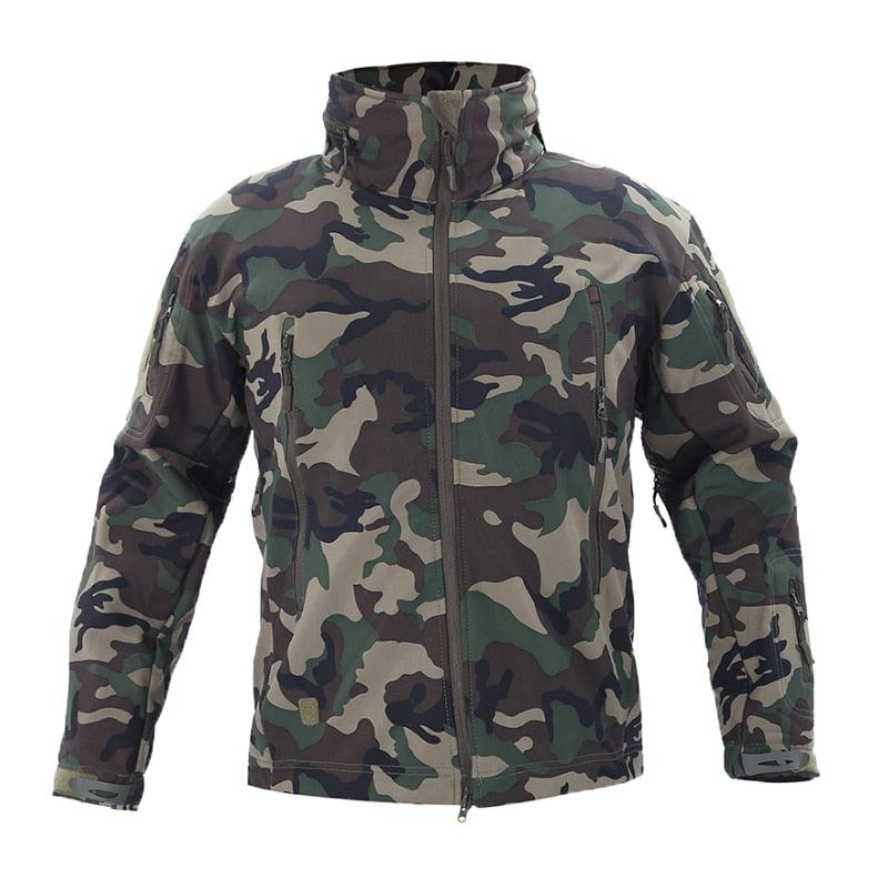 Men's Tactical Waterproof Fleece Jacket for Hiking and Outdoors