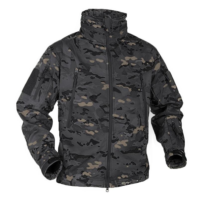 Men's Tactical Waterproof Fleece Jacket for Hiking and Outdoors