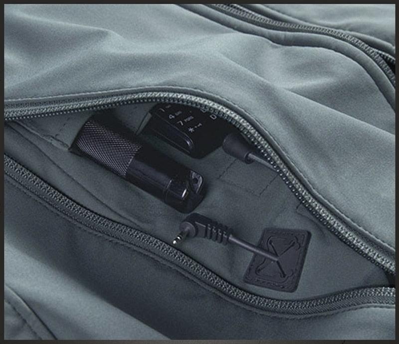 Men's Tactical Waterproof Fleece Jacket for Hiking and Outdoors