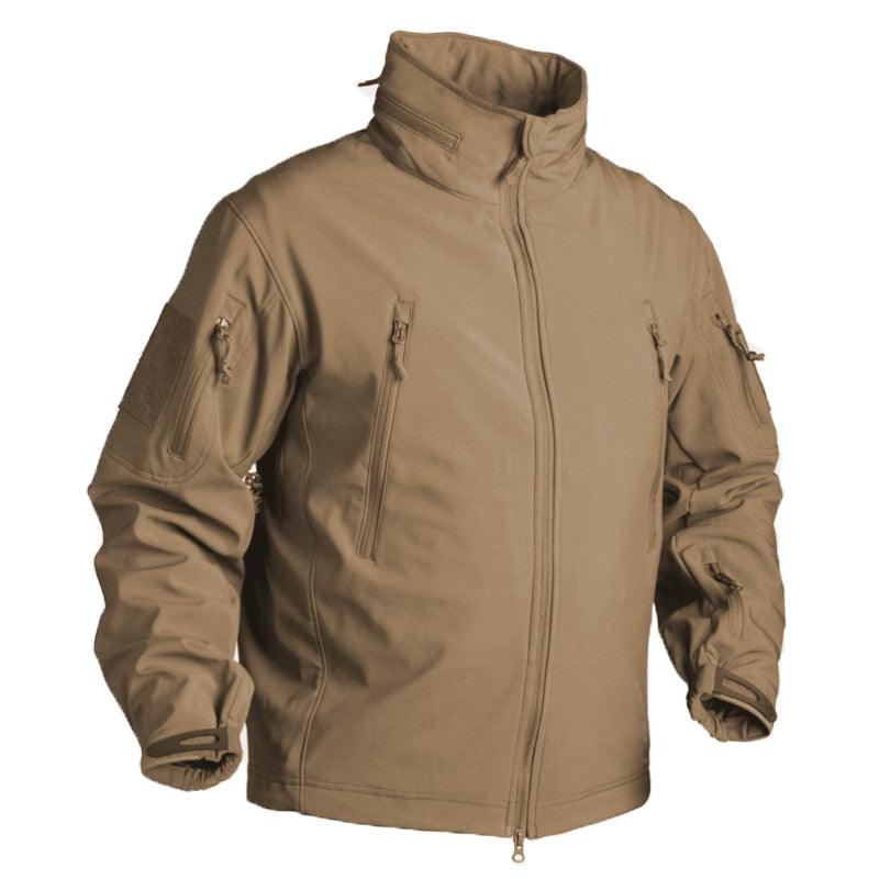 Men's Tactical Waterproof Fleece Jacket for Hiking and Outdoors