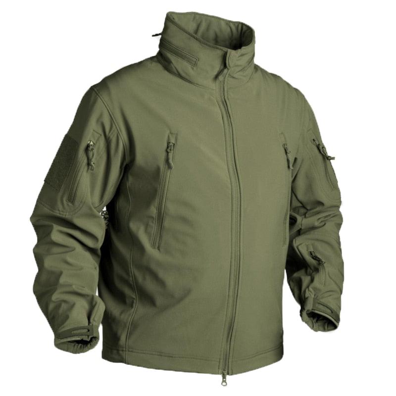 Men's Tactical Waterproof Fleece Jacket for Hiking and Outdoors