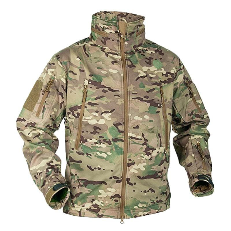 Men's Tactical Waterproof Fleece Jacket for Hiking and Outdoors