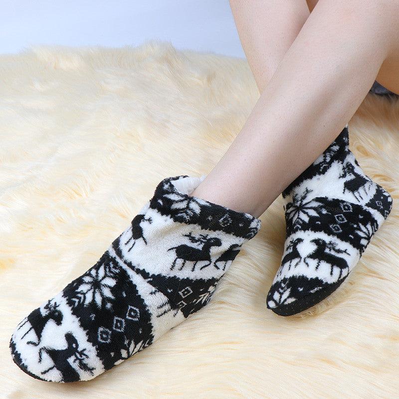 Women's Faux Fur Ankle Bootie Slippers, Plush Warm Winter House Shoes