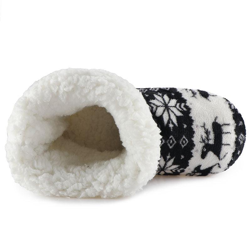Women's Faux Fur Ankle Bootie Slippers, Plush Warm Winter House Shoes