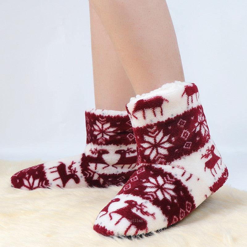 Women's Faux Fur Ankle Bootie Slippers, Plush Warm Winter House Shoes