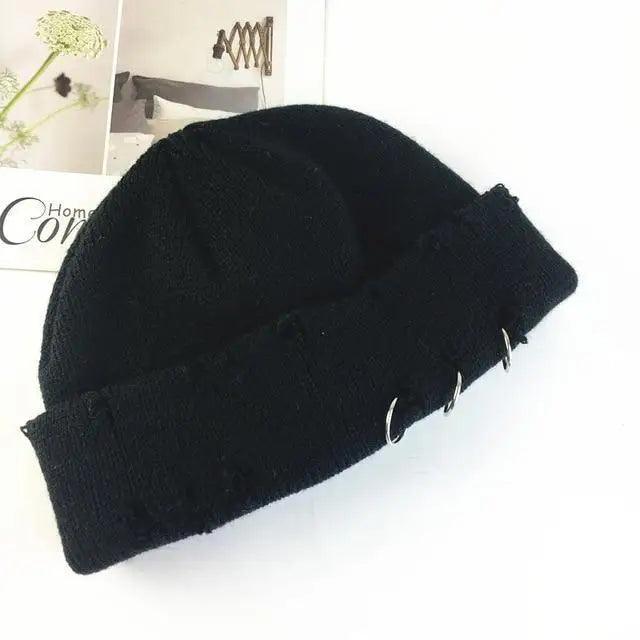 Unisex Knitted Winter Beanie Hat, Warm Thick Hip Hop Slouchy Cap