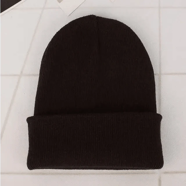 Unisex Solid Knit Beanie Hat - Slouchy Soft Winter Casual Cap
