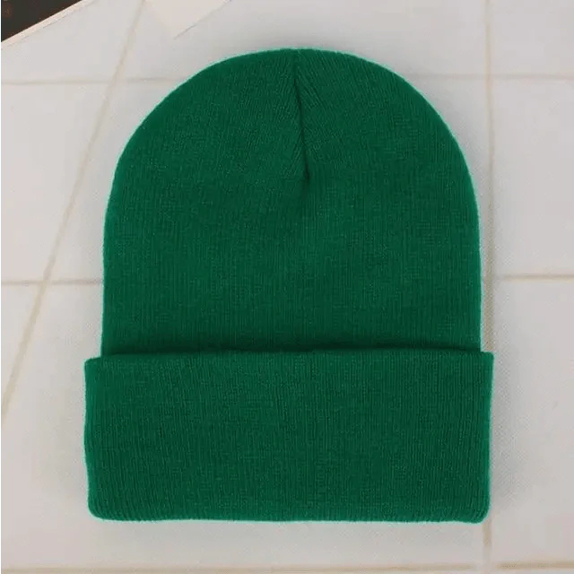Unisex Solid Knit Beanie Hat - Slouchy Soft Winter Casual Cap