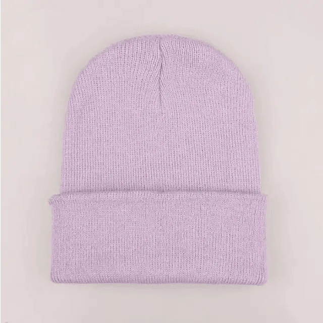 Unisex Solid Knit Beanie Hat - Slouchy Soft Winter Casual Cap