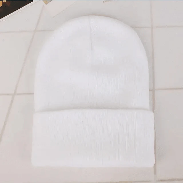 Unisex Solid Knit Beanie Hat - Slouchy Soft Winter Casual Cap
