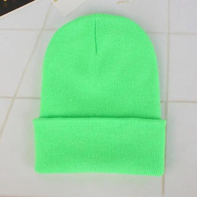 Unisex Solid Knit Beanie Hat - Slouchy Soft Winter Casual Cap