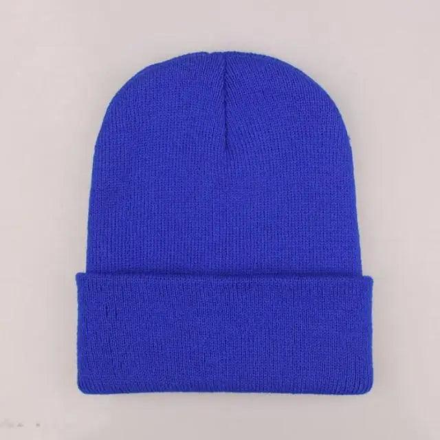Unisex Solid Knit Beanie Hat - Slouchy Soft Winter Casual Cap