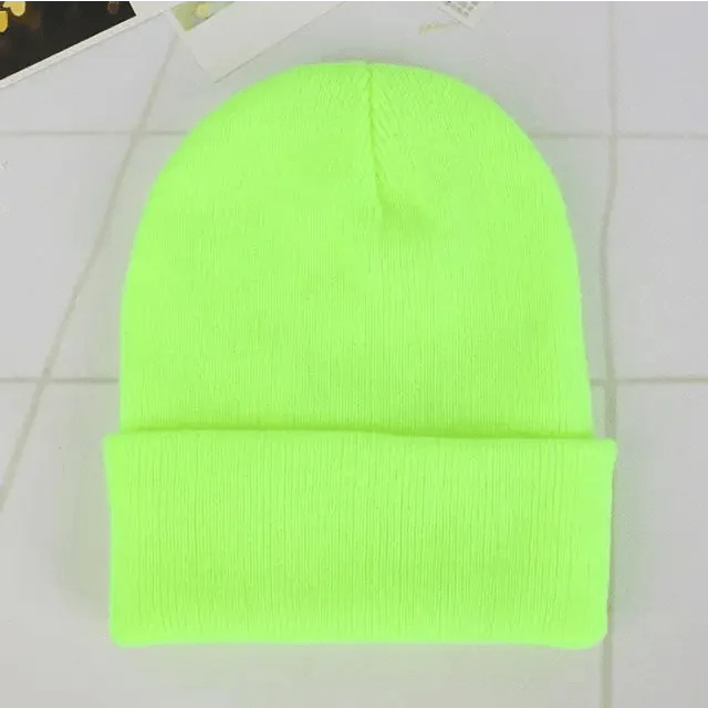 Unisex Solid Knit Beanie Hat - Slouchy Soft Winter Casual Cap