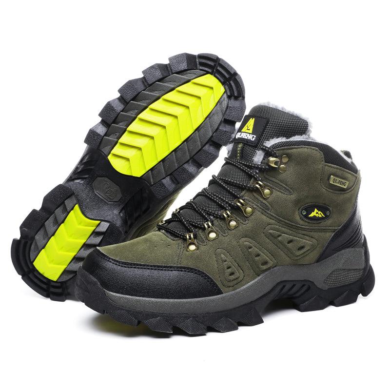 Mens High Top Winter Hiking Boots Non-Slip Warm Snow Ankle Shoes