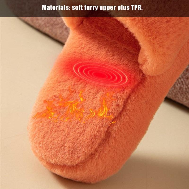 Women's Plush Faux Fur Open Toe Slippers, Soft Memory Foam House Shoes