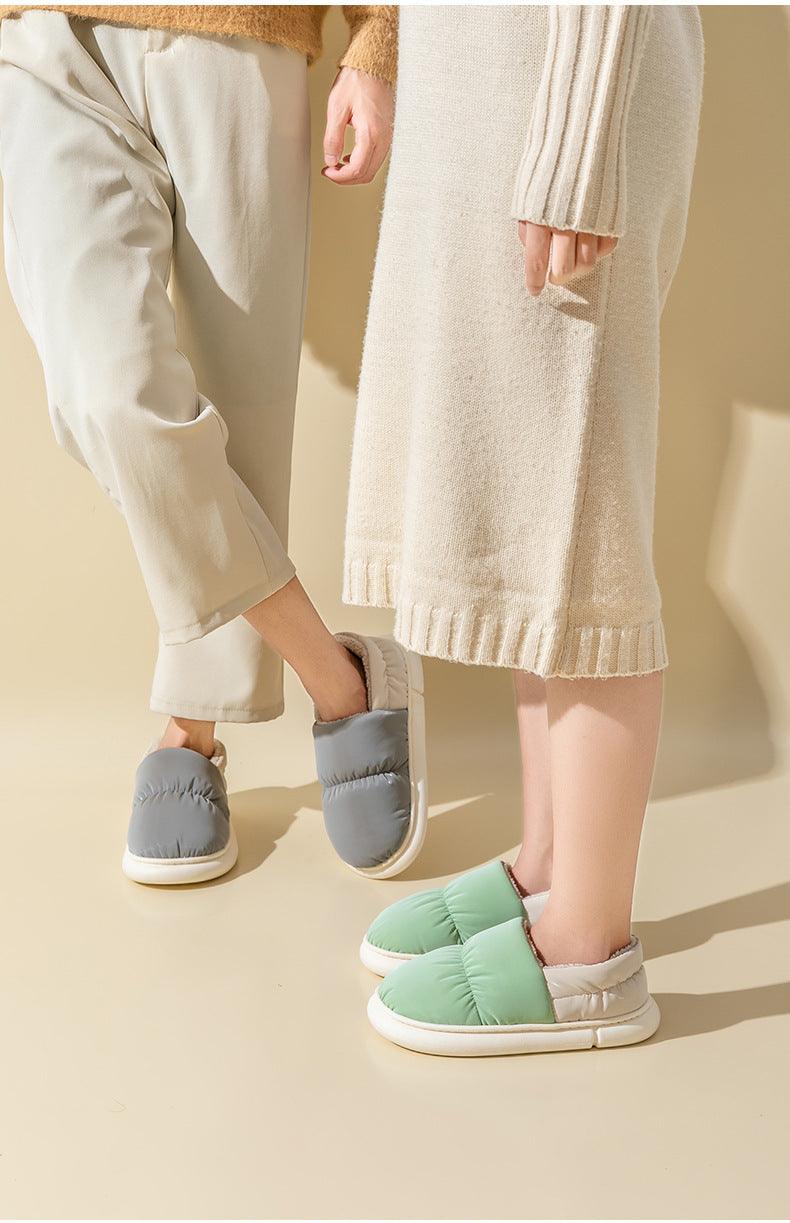 Waterproof Memory Foam Fur Slippers for Indoor and Outdoor Use